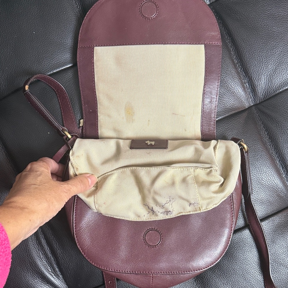 RADLEY LONDON Burgundy Leather Saddle Crossbody Bag (REHAB) - Picture 15 of 16